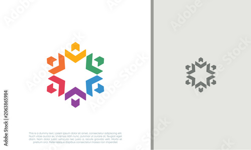 Global Community Logo Icon Elements Template. Community human Logo template vector. Community health care. Abstract Community logo