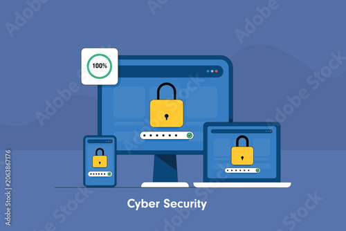 Screen lock, password authentication access, enterprise cyber security.