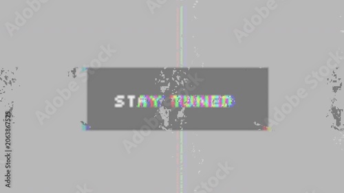 Stay Tuned RGB Glitch Text Reveal Animation