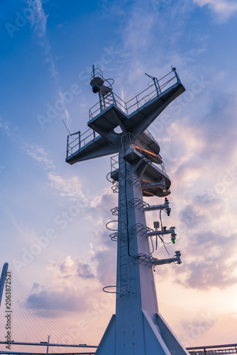 wind turbine at sunset