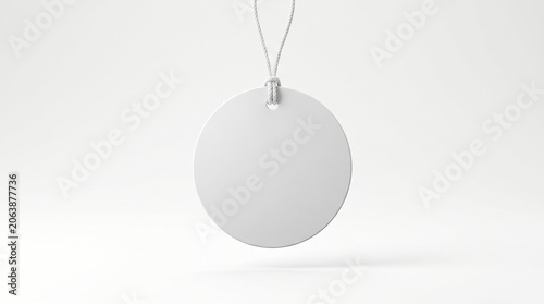 High Quality 3D Label Tag For Mockup Branding With White Background