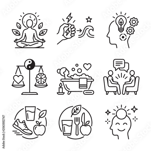 Food and Drink Icons Set Vector Illustration Collection