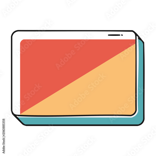 Flat design smartphone icon isolated