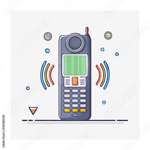 Flat design smartphone with app icons
