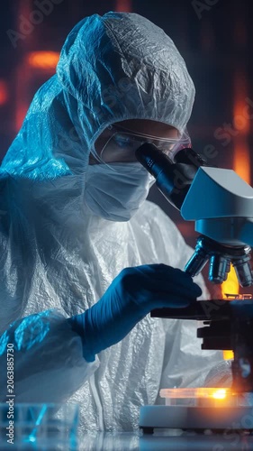 Laboratory researcher working with scientific equipment