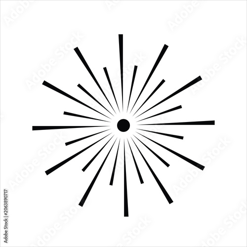 Black starburst design element