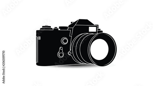 Photos Single lens reflex camera black silhouette camera