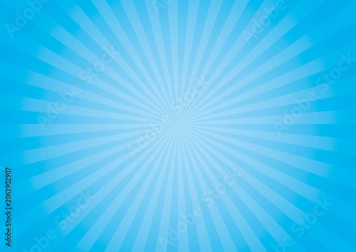Blue sun rays, conceptual illustration
