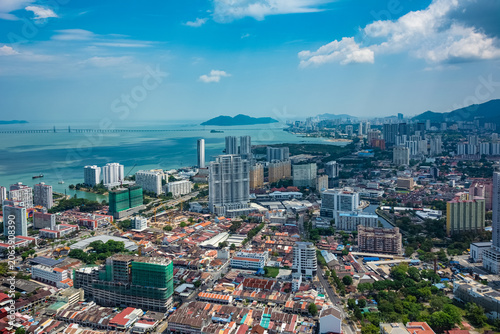 Photography George Town, Penang, Malaysia; cityscape at a sunny afternoon.