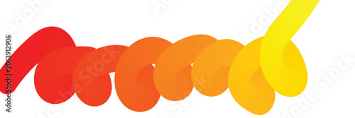 Tableau sur toile Abstract Gradient Spiral Shape with Warm Color Flow on White Background