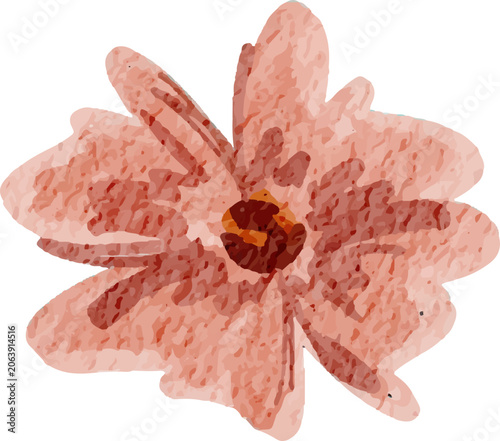 colorful illustration of flower petals and leaf clip art for background, wallpaper, card design