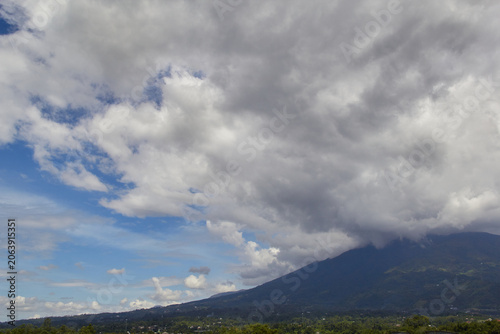 clouds over the mountains