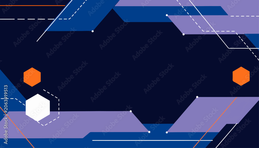 Obraz premium Advanced Digital Design with Dynamic Shapes and Contemporary Technology Themes