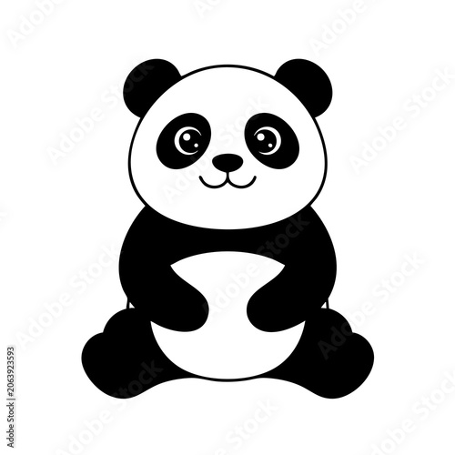 Cute Cartoon Panda Vector Illustration