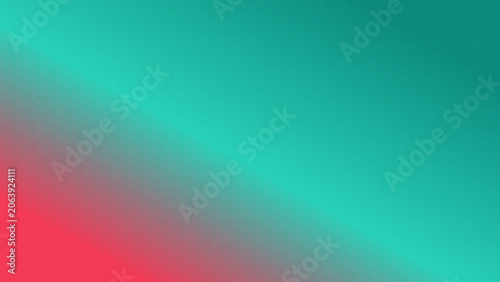 Vibrant teal and crimson red diagonal gradient background with grain: Scripted Content Abstract Complementary Cyber Spectrum Luminescent Canvas with Deep Emerald Shading and Glowing Watermelon Pink 