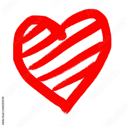 love brush sign hand drawn icon