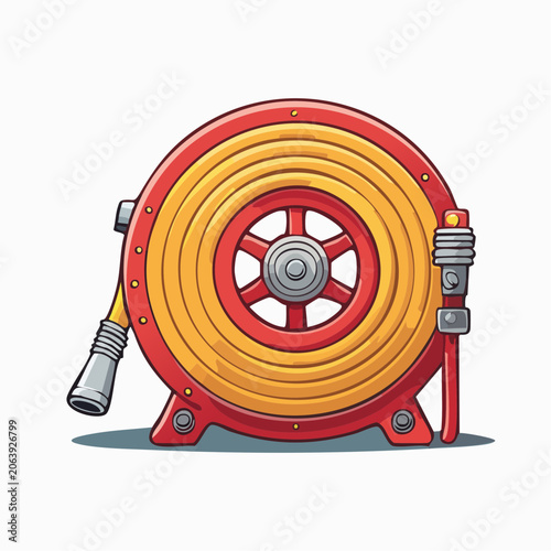 Cartoon Fire Hose Reel