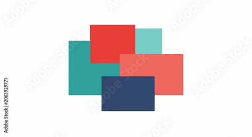 A colorful arrangement of four rectangles