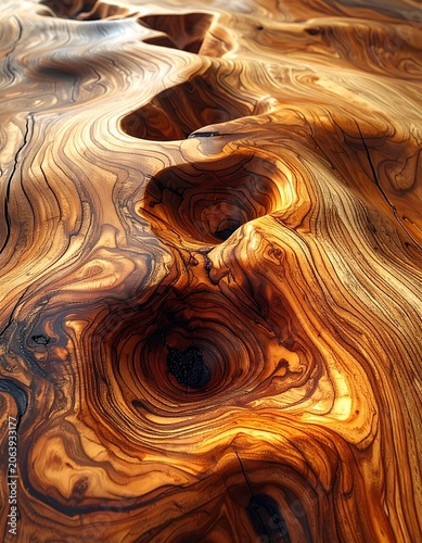 Swirling patterns of molten lava