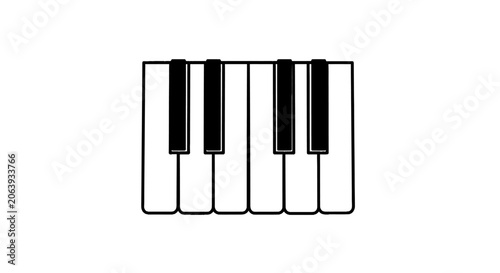 Closeup of piano keys instrument.
