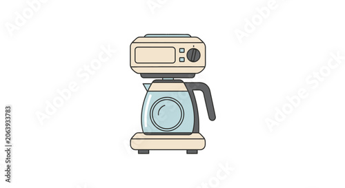 Coffee maker machine with buttons.
