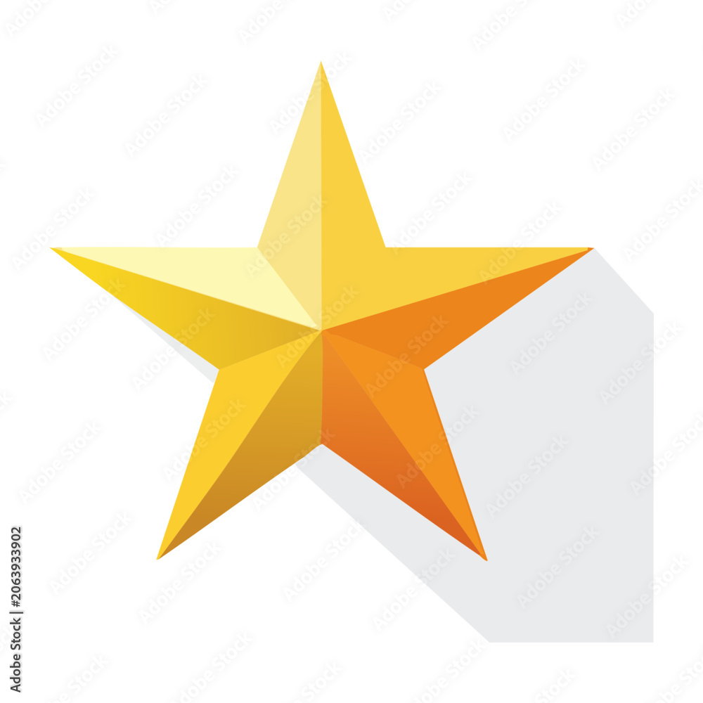 Obraz premium Golden star icon with gradient effect