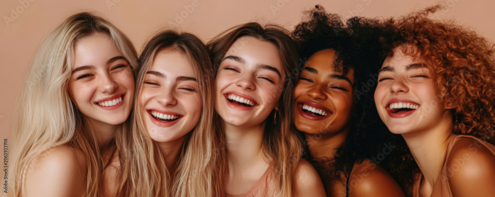 Obraz premium Diverse Group of Women Celebrating Natural Beauty