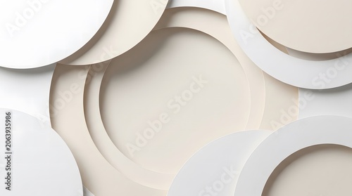 Abstract Paper Cut Background with Curved Shapes for Design and Creative Projects