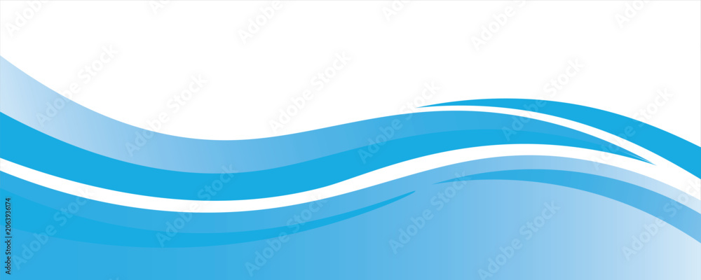 Obraz premium Blue and white business wave banner background. vector.eps10