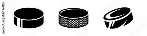 Foto Three black and white icons of thimbles