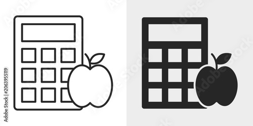 Bild auf Leinwand Calorie Counter Icon represents nutrition tracking, diet management, and fitness monitoring