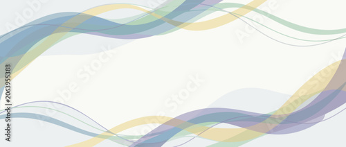 Panoramic vector banner illustration for charity fundraiser featuring vibrant ribbon shapes and ample copy space for community support events, donation drives, and non-profit organization awareness.