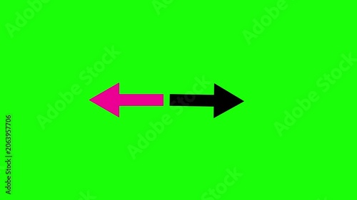 Left and right arrow pointer icon sign symbol in trendy flat style.
