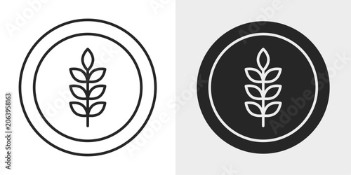 Fotografía Gluten Free Icon represents special dietary foods, healthy nutrition, and allergen-free eating