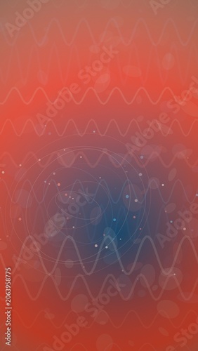 Abstract Wave Pattern with Circular Design on Gradient Background