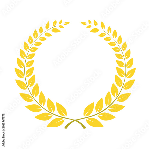 Golden Laurel Wreath Vector Illustration