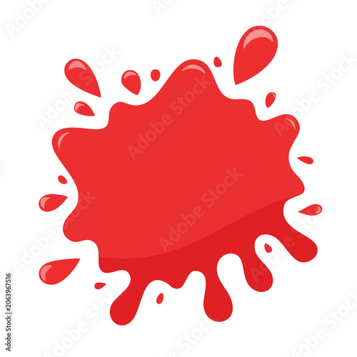 Red paint splash vector illustration