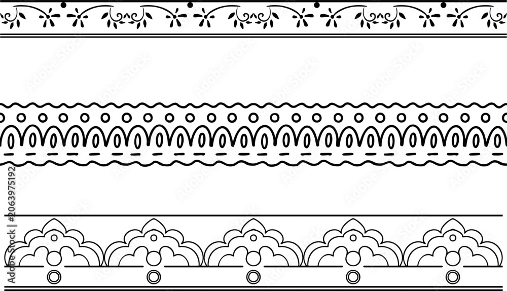 Naklejka premium vector frames black on a white background, borders