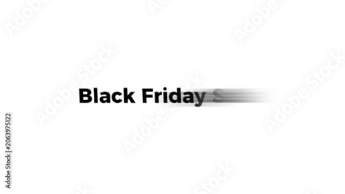 Black friday sale shopping event logo on white background