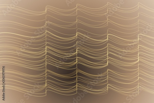 Abstract golden wavy lines on a gradient background