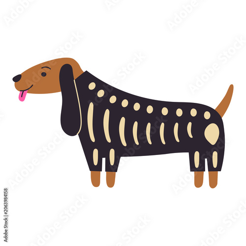 Foto Halloween Dachshund Dog Skeleton Costume