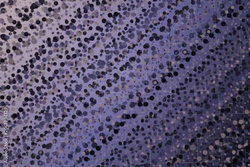 Seamless purple and blue polka dot pattern
