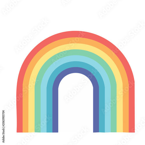 Colorful Rainbow Arch Illustration