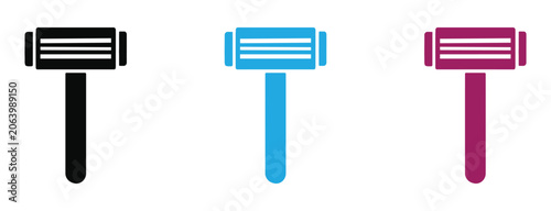 Картината върху платно Safety razor icon set