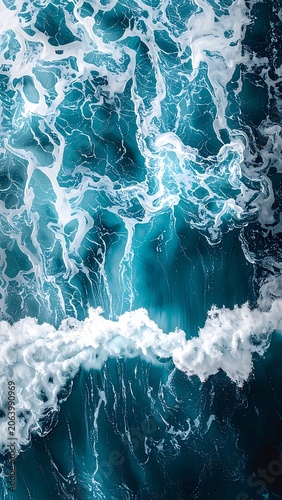 Aerial view of ocean waves crashing (9)