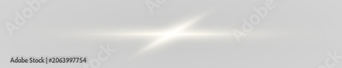 Fotografie Gold neon flare PNG shines with horizontal beam and soft blur effect