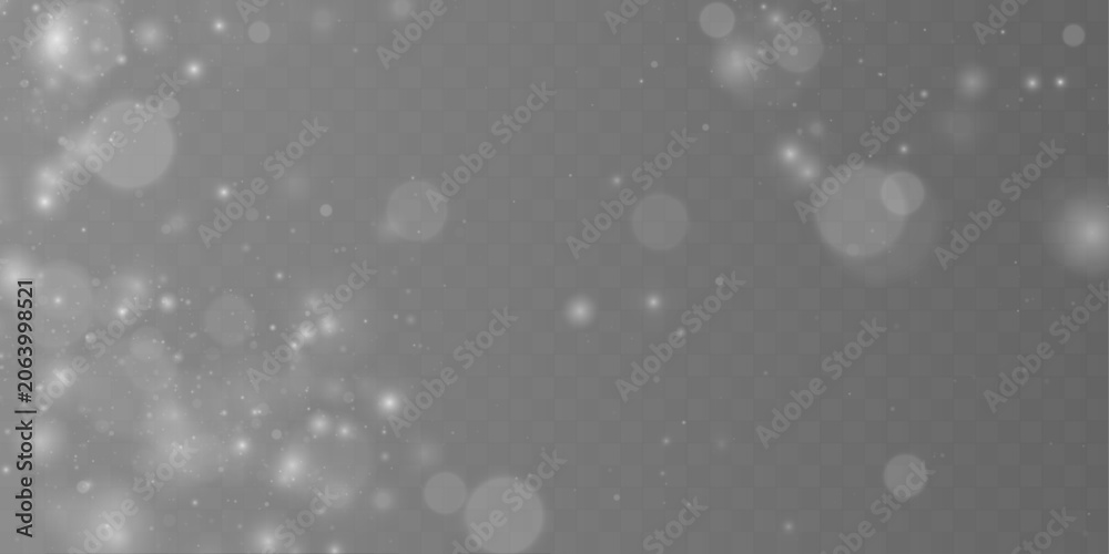 Fototapeta premium Holiday glitter bokeh overlay with glowing dust particles and soft shimmer effect for Christmas design, banners and promotional visuals.