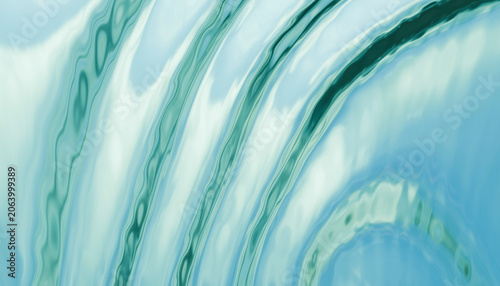 Abstract image with swirling blue and green lines creating a calming wave effect.