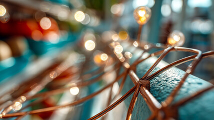Twinkling fairy lights, festive bokeh, magical ambiance