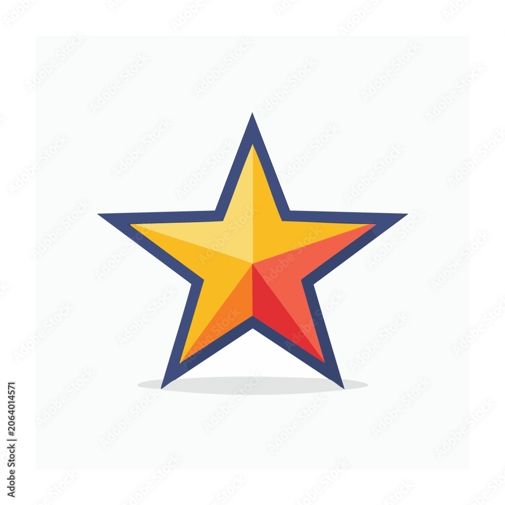 Obraz premium Colorful five-pointed star icon